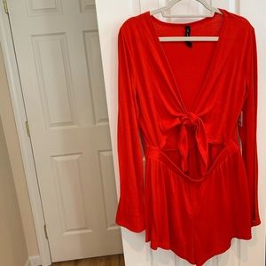 NWT Red Cutout Romper